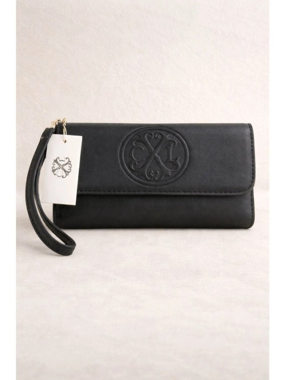 CXL Christian Lacroix Black Wristlet Clutch NWT Minimalist Luxe